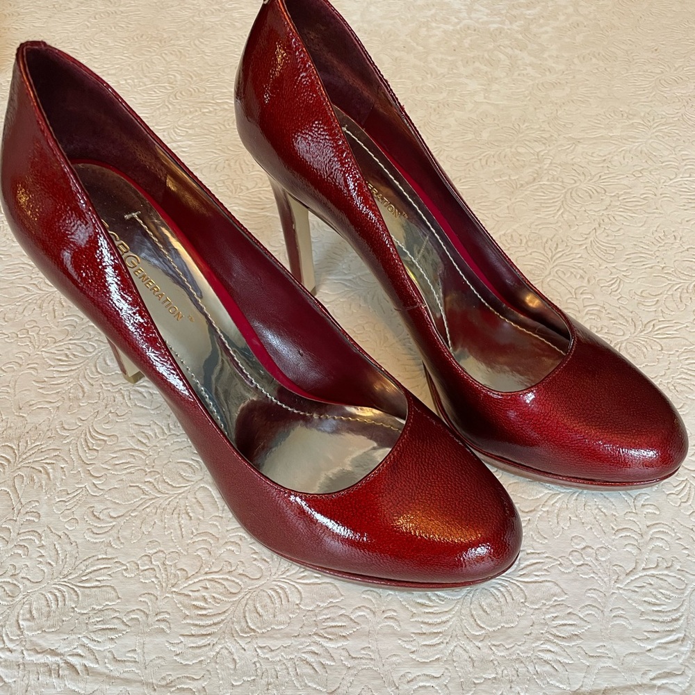 BCBGeneration candy apple red high heels